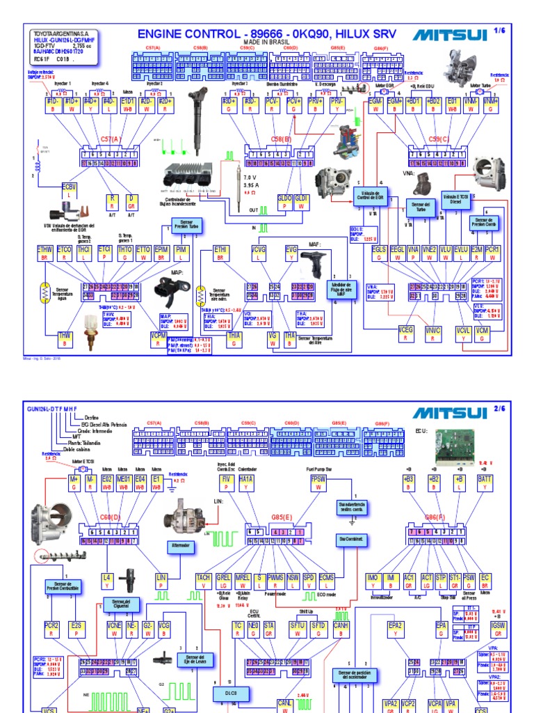 Pinout ECU Toyota Hilux 1GD-FTV | PDF | Naturaleza
