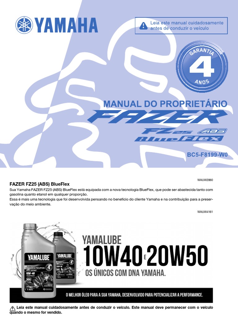 Manual Fazer 250 Abs 2018 | PDF | Tecnologia e Engenharia