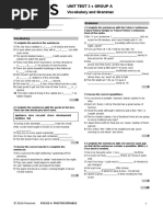 Focus 4 Unit 2 Test Answer Key | PDF | English Language
