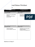 Decisional Balance Worksheet