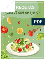 21 recetas para 21 días de ayuno