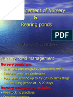 Management of Nursery & Rearing Ponds