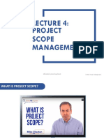 Scope Project: IS 350D: Project Management Information Systems Department