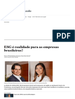 ESG É Realidade para As Empresas Brasileiras