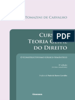 Curso de Teoria Geral Do Direito 6ª Edição - Aurora Tomazine de Carvalho