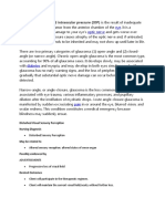 Eye Optic Nerve: Glaucoma or Increased Intraocular Pressure (IOP) Is The Result of Inadequate