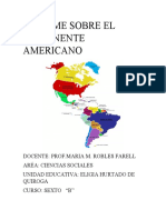 Informe Sobre El Continente Americano Caratula