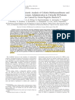 2009 Population Pharmacokinetic Analysis of Colistin Methanesulfonate and Colistin After Intravenous Administration in Critically Ill Patients With Infections Caused by Gram-Negative Bacteria