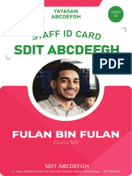 Sampel Id Card SD Swasta