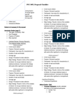 PSY 305L Proposal Checklist