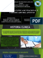 PPT de historia clinica ocupacional Y CERTIFICADO DE LA APTITUD