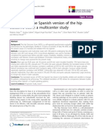 Validation of The Spanish Version of The Hip Outcome Score