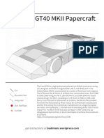 1966 Ford GT40 MKII Papercraft: Scale 1:24