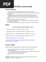 Exercices corrigés HTML et CSS PDF | PDF | Html | HTML5
