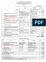 CVR Books List For BTech I Year (2021-22)