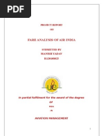 Fare Analysis of Air India