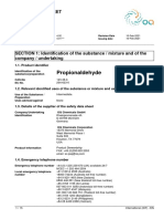 Propionaldehyde: Safety Data Sheet