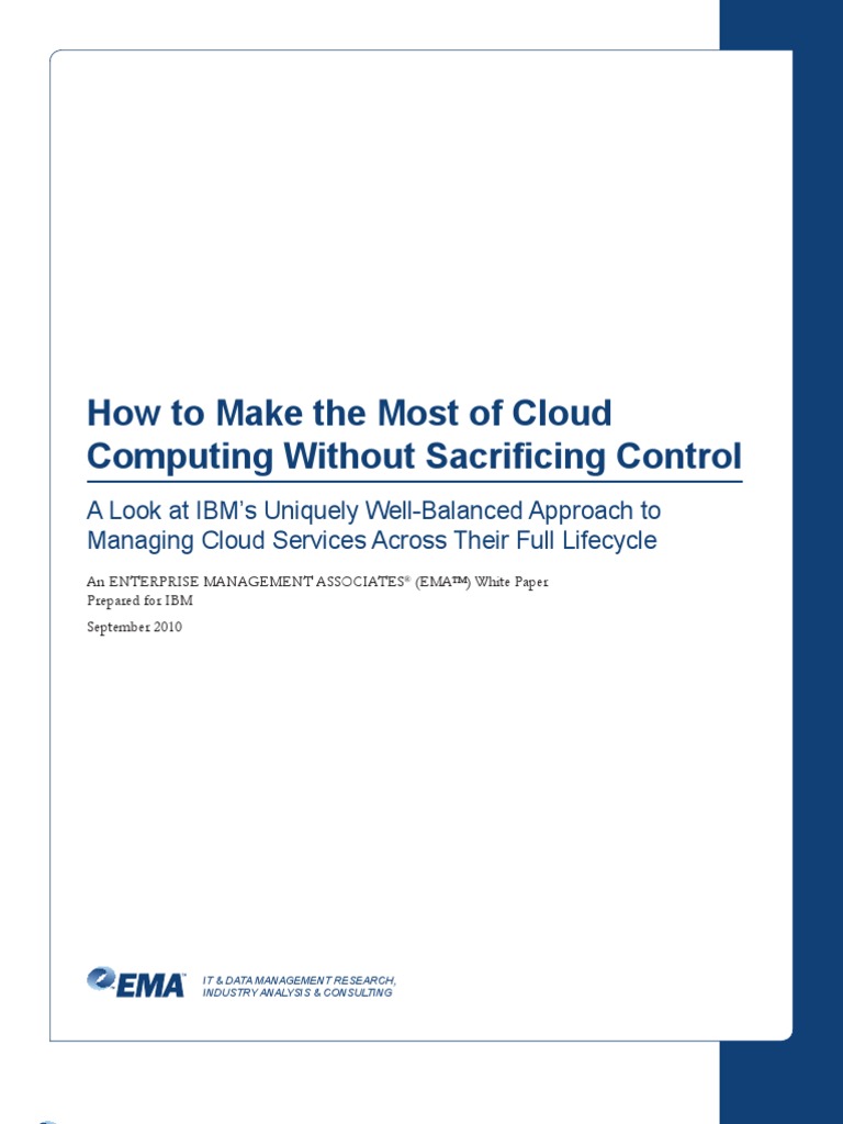 How To Make The Most of Cloud Computing Without Sacrificing Control ...