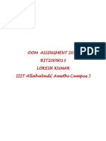 Object Oriented Methodology assingment