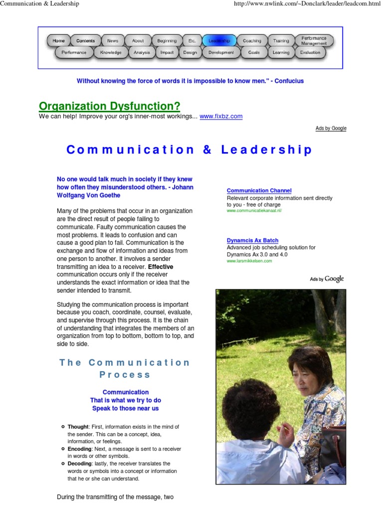 Communication & Leadership | PDF | Facial Expression | Nonverbal ...