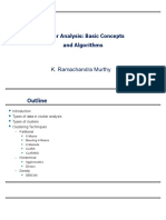 Cluster Analysis: Basic Concepts and Algorithms: K. Ramachandra Murthy