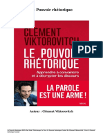 Telecharger Le Livre Gratuit Le Pouvoir Rhetorique Gratuit Auteur Clement Viktorovitch