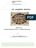 Self-Paced Learning Module: AFTLE 105 Animal Production Tech. 1 Poultry Production