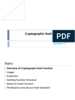 Cryptographic Hash Functions