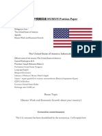 阪 大学 擬国 HUMUN Position Paper: The United States of America Information