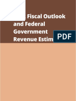 2022 Fiscal Outlook and Federal Government Revenue Estimates