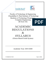 CSPIT-BTech - CE - Booklet - Full1 - 2019-20 - CBCS (SY To Final Year)