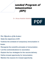 The Expanded Program of Immunization (EPI) : DR: Mutaz Abdallah Abdelhadi