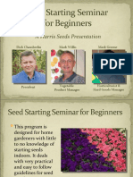 A Harris Seeds Presentation: Mark Greene Dick Chamberlin Mark Willis