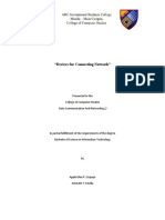 "Devices For Connecting Network": Presented To The College of Computer Studies Data Communication and Networking 2