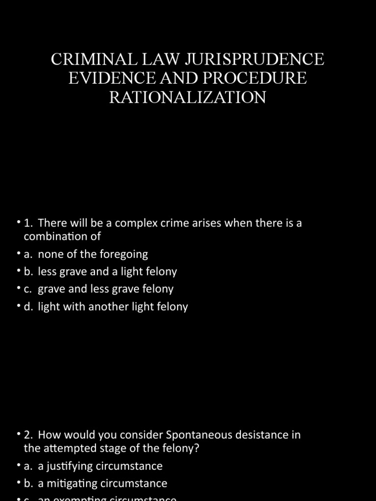 Analysis of Criminal Law Jurisprudence Concepts Related to Evidence ...