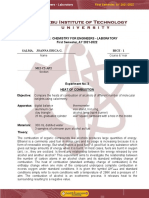 CHEM181 Laboratory Experiment Analyzes Heat of Combustion