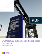 COP26: Key Outcomes and Next Steps For The UK: December 2021