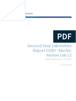 Second Year Laboratory Report ES2B1-Electric Motors Lab L2: University of Warwick