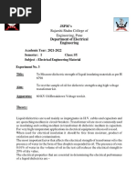 Expt 3 - EEM - Dielectric Strength of Liquid Insulating Material