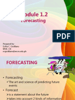Module 1.2 - Forecasting