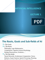 CSC3200 AI LECTURE 1 GOALS, ROOTS, SUB-FIELDS