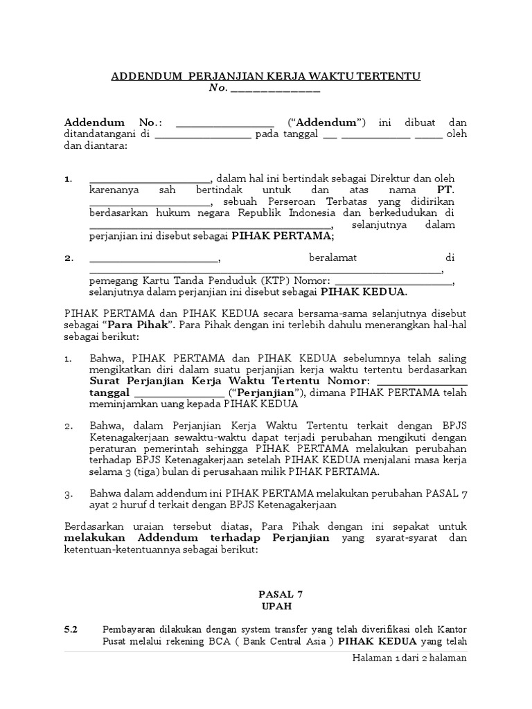 Contoh Addendum | PDF