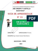 GUIA  DE APRENDIZAJE N° 10-DIDACTICA MATEMATICA