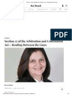 Section 27 of The Arbitration & Conciliation Act - Reading Between The Lines