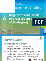 Tingkatan Dan Jenis Strategi (Level and Type of Strategies)