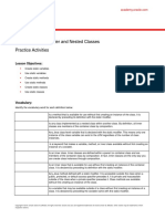 Java Fundamentals 7-3: The Static Modifier and Nested Classes Practice Activities