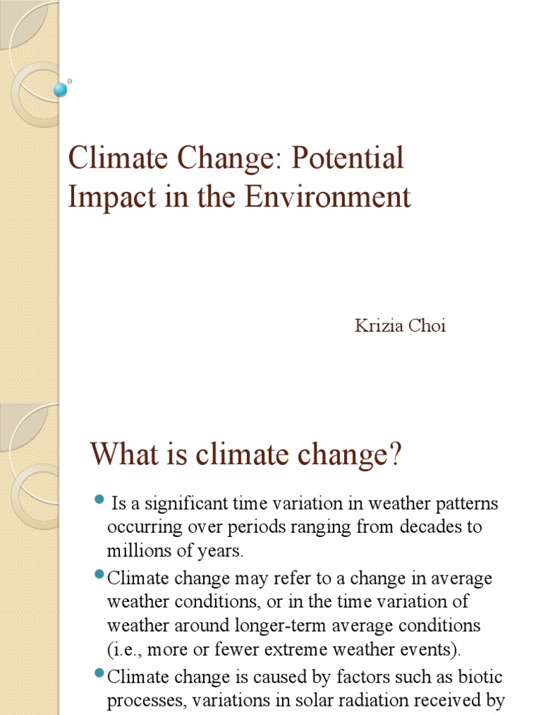 Climate Change's Environmental Impact | PDF | Climate Change | Agriculture