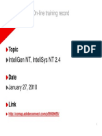 On Line Training InteliGen NT, InteliSys NT 2 4