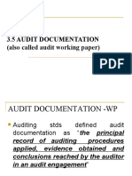 3.5 Audit Documentation (Also Called Audit Working Paper)