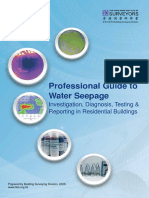 Professional Guide To Water Seepage: Investigation, Diagnosis, Testing & Reporting in Residential Buildings